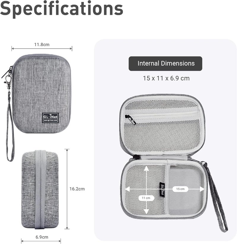 GL.iNet Gadget Organizer Case for Travel Routers GL-AXT1800/ GL-MT3000/ GL-SFT1200/ GL-E750, Chargers, Cables, and Accessories, Sturdy & Durable Pouch, Hand-carry EVA bag, Anti-shock, Water Resistant - Image 2